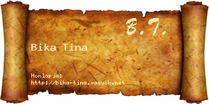 Bika Tina névjegykártya